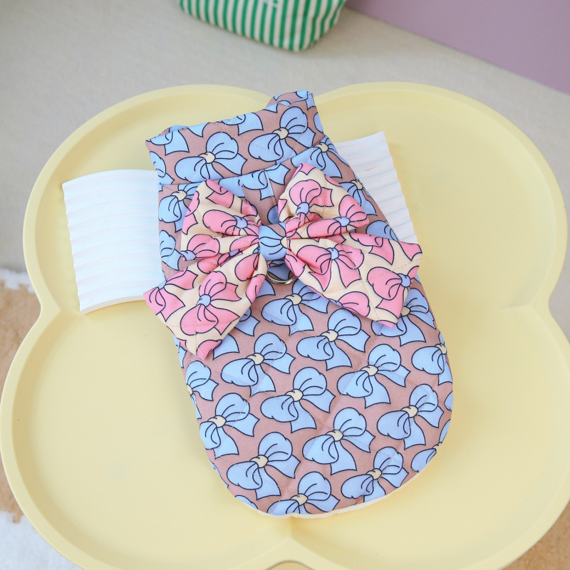 Îmbrăcăminte pentru animale de companie cu umplutură din bumbac – poliester cu căptușeală din bumbac, inel D, stil Princess Wind, brand JXANRY, pentru câini și pisici mici