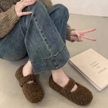 Γυναικείες Mary Jane παπούτσια από σουέντ — επάνω μέρος σουέντ, στρογγυλή μύτη, χαμηλό τακούνι, φθινοπωρινό καθημερινό στυλ