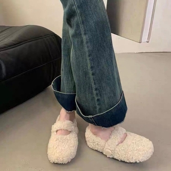 Γυναικείες Mary Jane παπούτσια από σουέντ — επάνω μέρος σουέντ, στρογγυλή μύτη, χαμηλό τακούνι, φθινοπωρινό καθημερινό στυλ