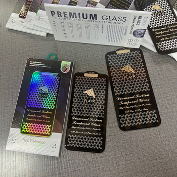 Diamond-Cut закалено стъкло за предпазител на дисплея за iPhone 14 Pro Max – пълен екран с извити ръбове, антиотпечатък, антистатично, HD яснота