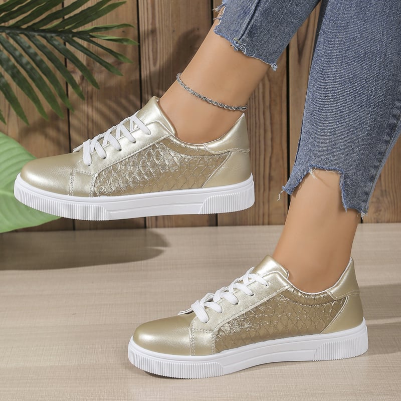 Дамски лоуфъри с връзки за ежедневието, PU горна част, кръгъл нос, гумена подметка, нисък ток 1–3 см