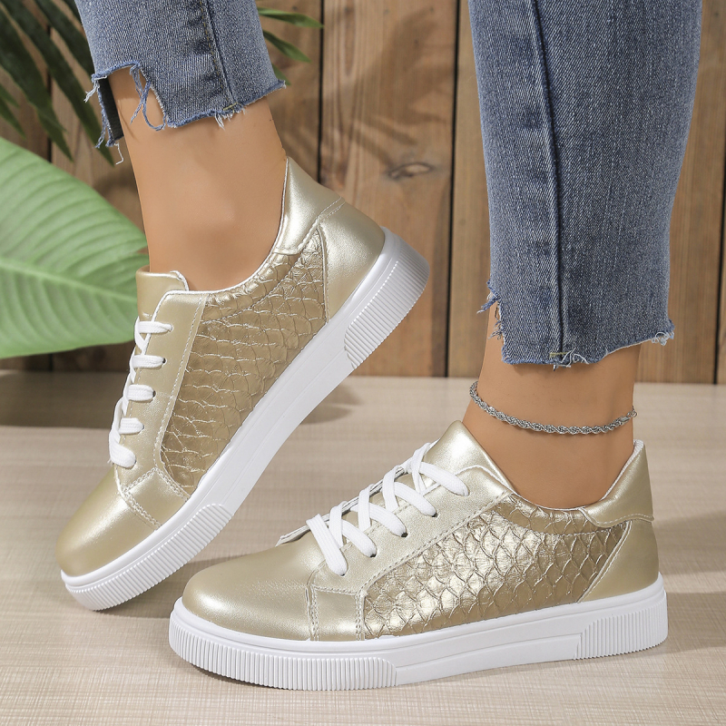 Дамски лоуфъри с връзки за ежедневието, PU горна част, кръгъл нос, гумена подметка, нисък ток 1–3 см