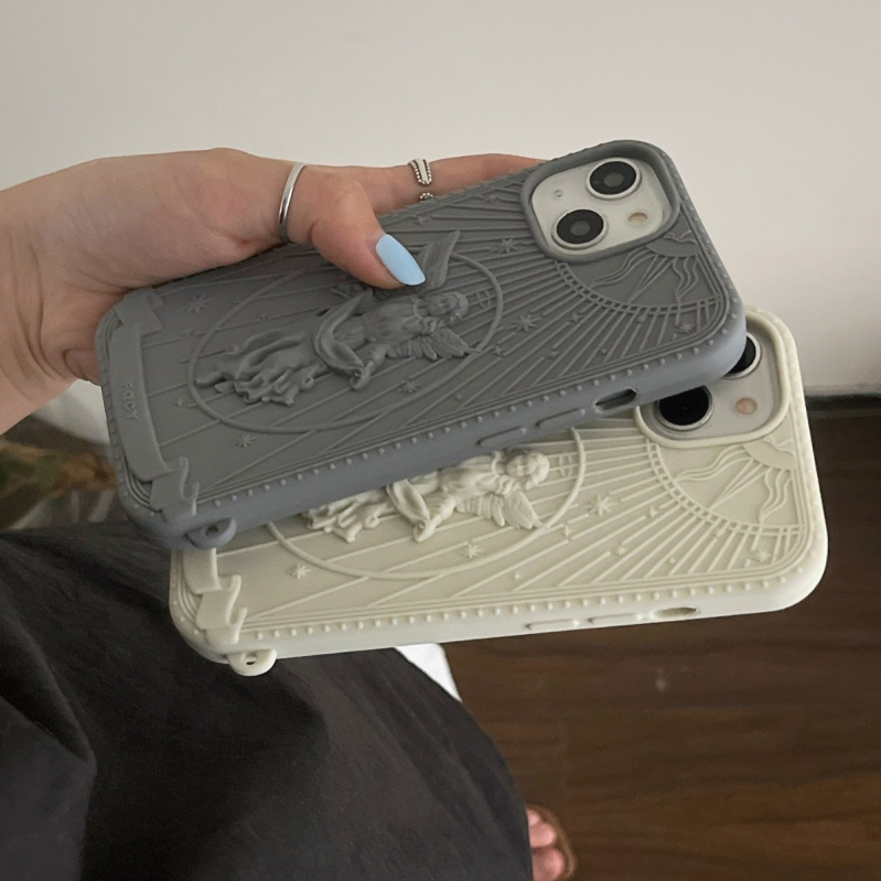 Szilikon iPhone tok Szabadság-szobor dizájnnal, ütésálló, testre szabható lenyomattal, kompatibilis iPhone 11–16 Pro/Pro Max