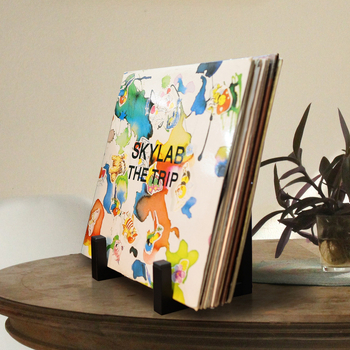 LP vinil lemez kijelző keret - 6‑rétegű asztali polc, papír anyag, pasztorális stílus, telepítés nélkül