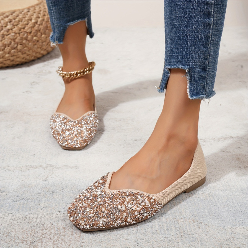 Δερμάτινα παπούτσια μπαλέτου με διακόσμηση κρυστάλλων για γυναίκες (Μορφή δακτύλου: ψαριού; Υλικό επάνω: δέρμα προβάτου; Ύψος τακουνιού: πολύ υψηλό (>8 cm); Στυλ: παπούτσια μπαλέτου)