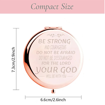 Сгъваемо огледало за грим, метална рамка, кръгло компактно, марка Cow\'s, печатано лого и персонализация