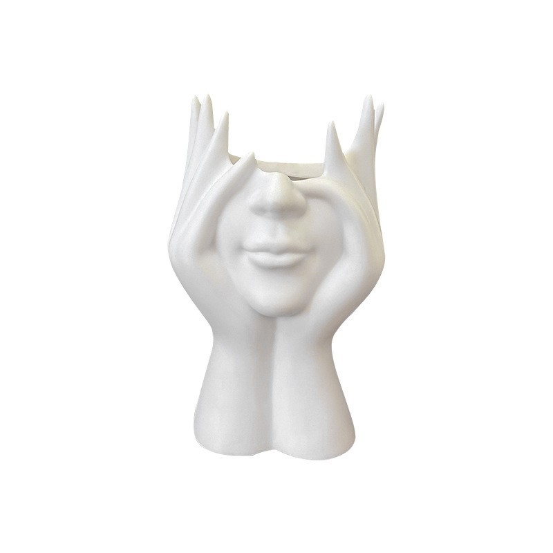 Organizator de birou pentru pixuri și pensule de machiaj, corp rotund PP, depozitare desktop multifuncțional, obiect decorativ (Model B-121, Material PP, Formă: Rotund)