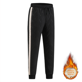 Мъжки панталони с поларено вътрешно покритие, свободна кройка, ветроустойчиви, Vinylon платно