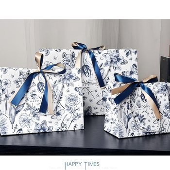 Τσάντα δώρου με λουλούδι από μεταξωτό ύφασμα, ρετρό σχέδιο τσάντας χεριού, φλοράλ μοτίβο με κορδέλα