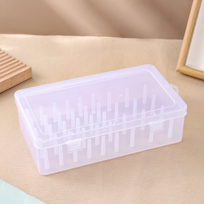 Šūšanas un adīšanas komplekts ar galda uzglabāšanas kastīti ar vāku un nodalījumiem, PP materiāls, modelis Maza stieples kaste, zīmols Yijian