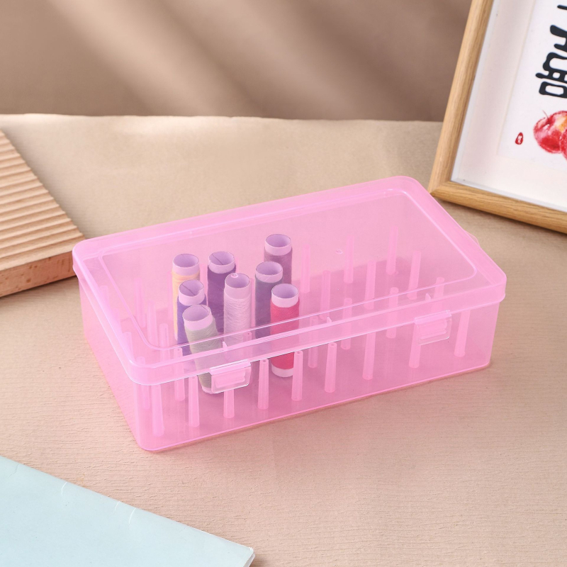 Šūšanas un adīšanas komplekts ar galda uzglabāšanas kastīti ar vāku un nodalījumiem, PP materiāls, modelis Maza stieples kaste, zīmols Yijian