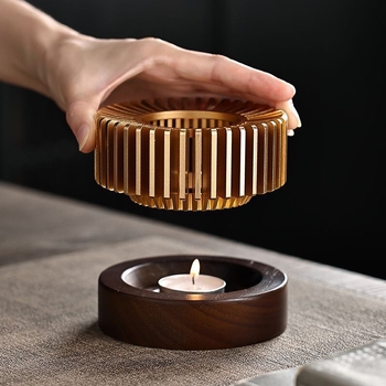 Θερμαντική βάση τσαγιού - Κράμα ψευδαργύρου, Νέος κινεζικός στυλ, Προέλευση: Τσάοζου, Εκτύπωση λογότυπου