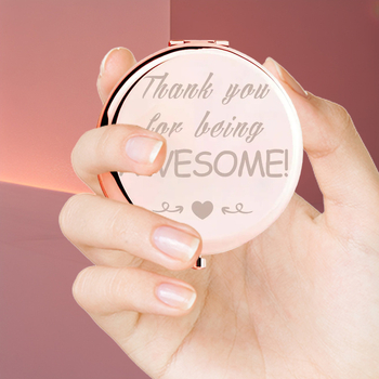 Sklopivo ogledalo za šminku – Cow's, okvir PU/PS/PVC, materijal leće: Drugo, moguć ispis logotipa