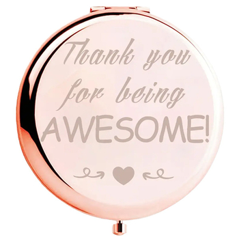 Сгъваемо огледало за грим – Cow\'s, рамка PU/PS/PVC, леща: Друго, печат на лого наличен