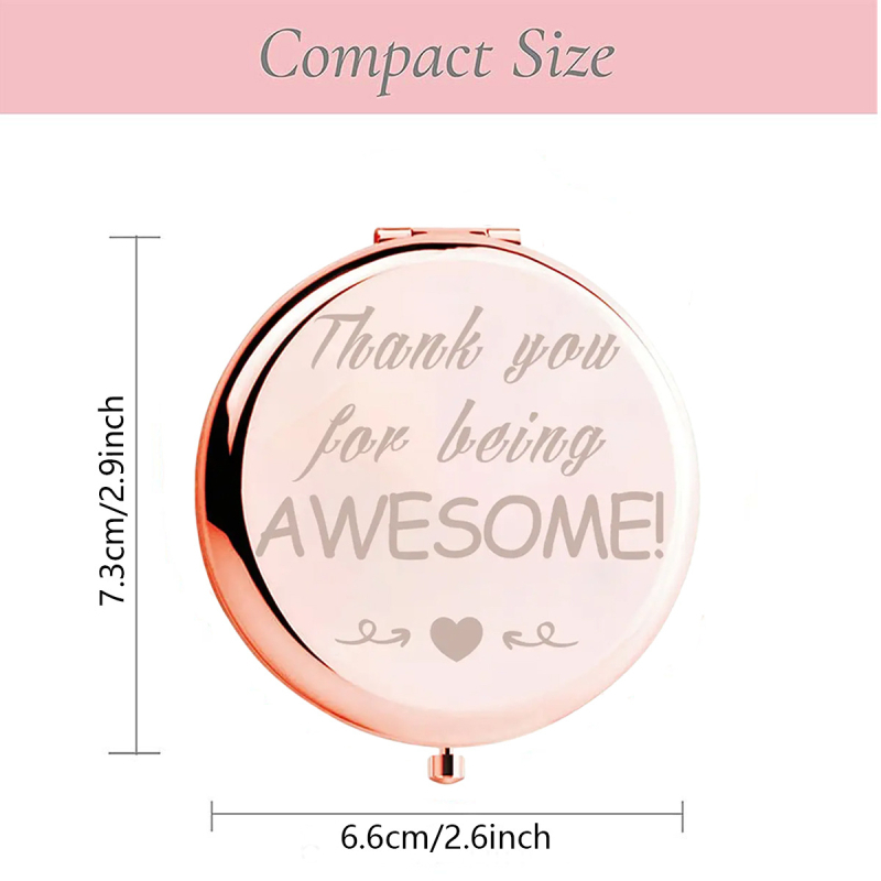 Sklopivo ogledalo za šminku – Cow's, okvir PU/PS/PVC, materijal leće: Drugo, moguć ispis logotipa