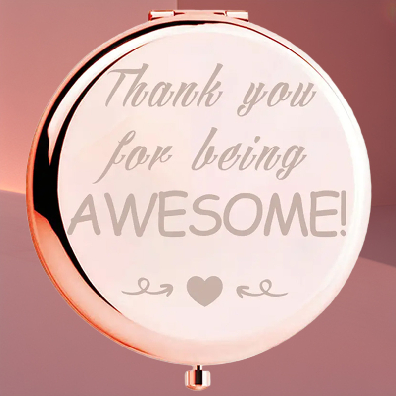 Sklopivo ogledalo za šminku – Cow's, okvir PU/PS/PVC, materijal leće: Drugo, moguć ispis logotipa