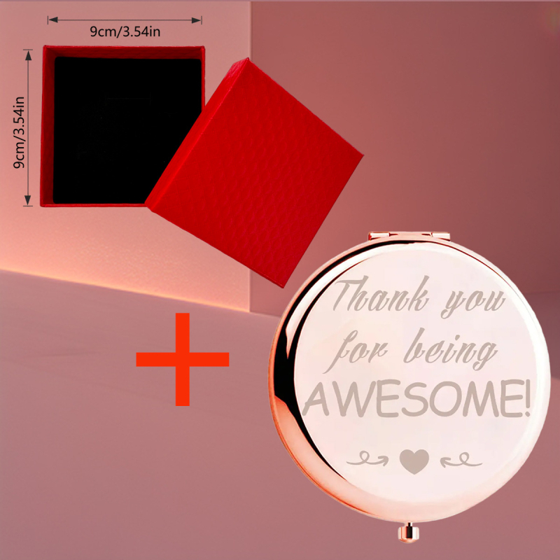 Sklopivo ogledalo za šminku – Cow's, okvir PU/PS/PVC, materijal leće: Drugo, moguć ispis logotipa