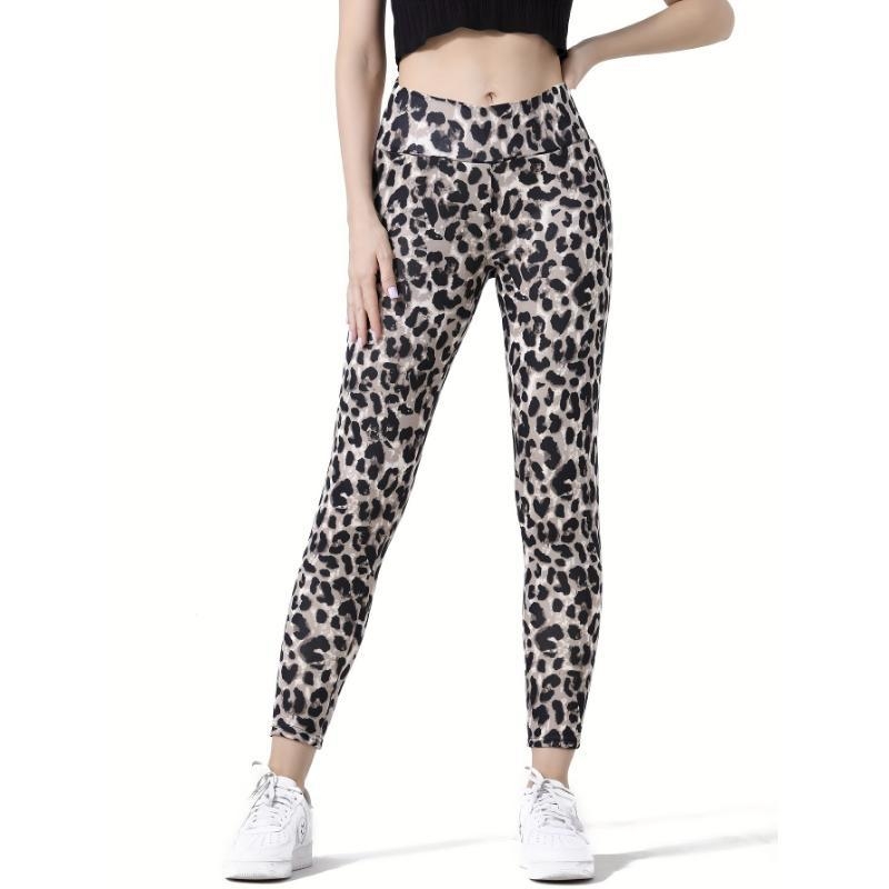 Σετ ζεστά παντελόνια με λεοπάρ σχέδιο και φαρδύ ζωνάρι — ακρυλικό, ultra-thick ύφασμα 501-600 g/m² (Mitsubishi Mipolam)