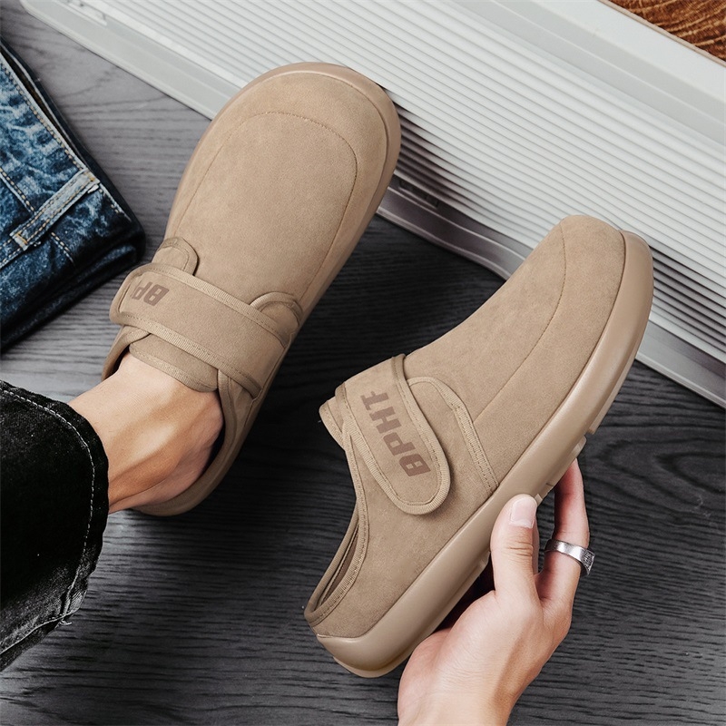 Férfi velúr Velcro Birkenstock-stílusú kényelmi cipő, nyár 2025 (PVC talp)