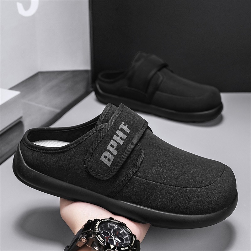 Férfi velúr Velcro Birkenstock-stílusú kényelmi cipő, nyár 2025 (PVC talp)
