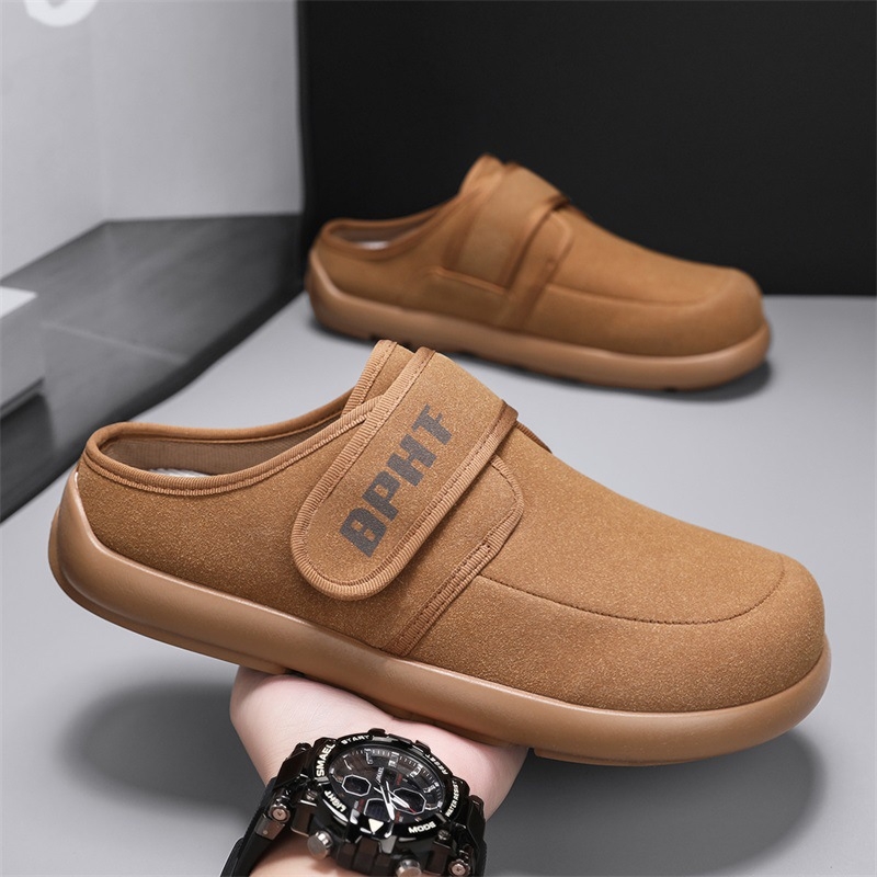 Férfi velúr Velcro Birkenstock-stílusú kényelmi cipő, nyár 2025 (PVC talp)