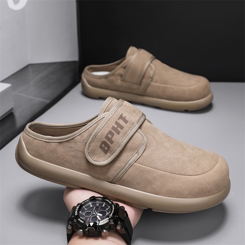 Férfi velúr Velcro Birkenstock-stílusú kényelmi cipő, nyár 2025 (PVC talp)