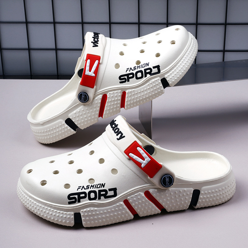 Férfi nyári szandál EVA felsőrésszel és EVA talppal, lélegző, csat-zárás, strandos/kültéri stílus