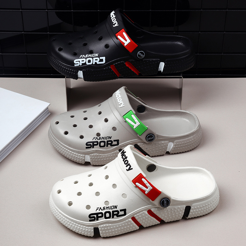 Férfi nyári szandál EVA felsőrésszel és EVA talppal, lélegző, csat-zárás, strandos/kültéri stílus