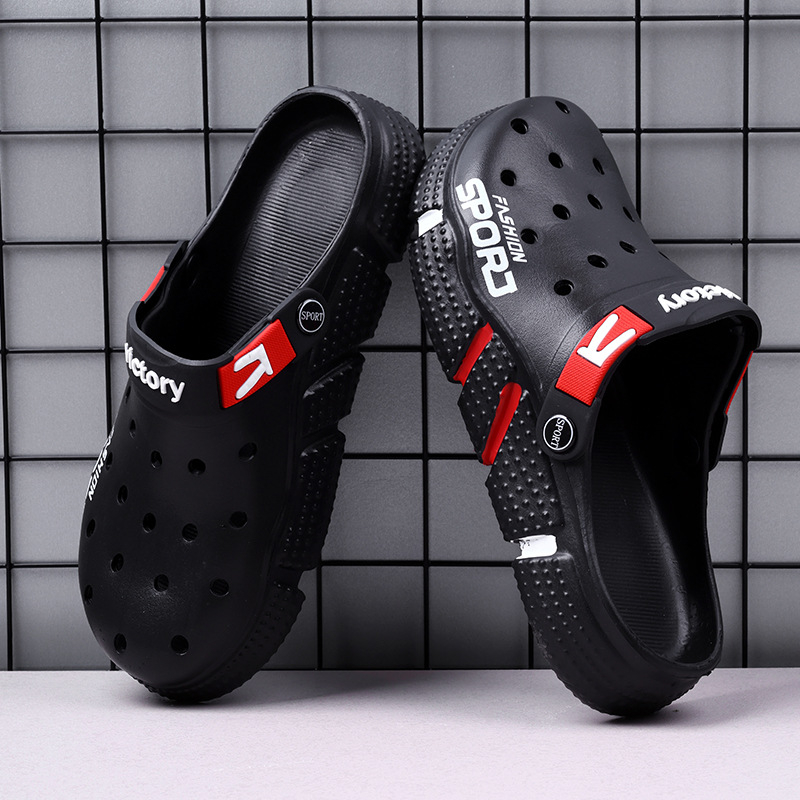 Férfi nyári szandál EVA felsőrésszel és EVA talppal, lélegző, csat-zárás, strandos/kültéri stílus