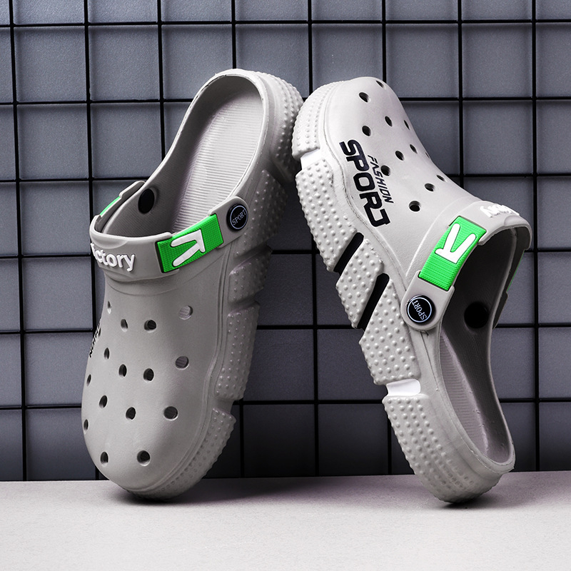 Férfi nyári szandál EVA felsőrésszel és EVA talppal, lélegző, csat-zárás, strandos/kültéri stílus