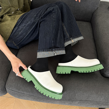 Vīriešu Derby kurpes ar apaļu purnu, bieza zole, sintētiska PU āda, ikdienas stils, modelis 3205