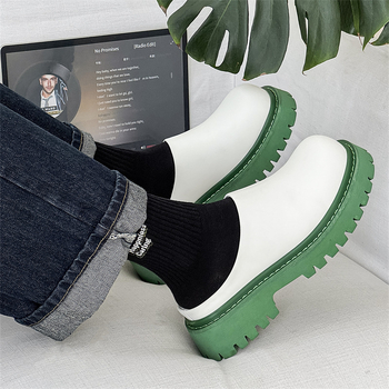 Vīriešu Derby kurpes ar apaļu purnu, bieza zole, sintētiska PU āda, ikdienas stils, modelis 3205