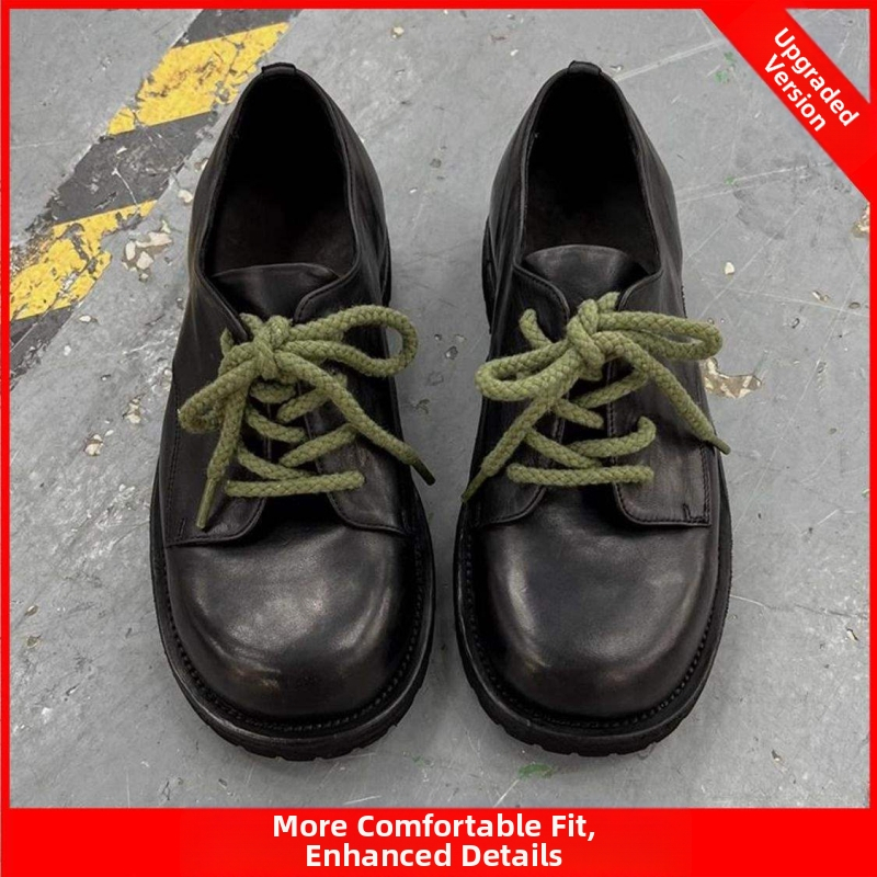 Ādas slip-on loafer apavi ar palielinošu zoli, britu stils, svītrainais raksts (Augšdaļa: Ultra-Fiber Leather • Zole: Rubber • Raksts: Stripes)