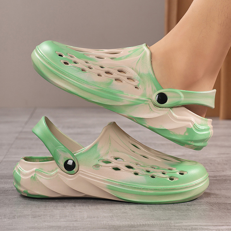 Férfi EVA Slip-On Szandál, Casual, Kamuflázs minta, kerek orr, EVA felső és talp