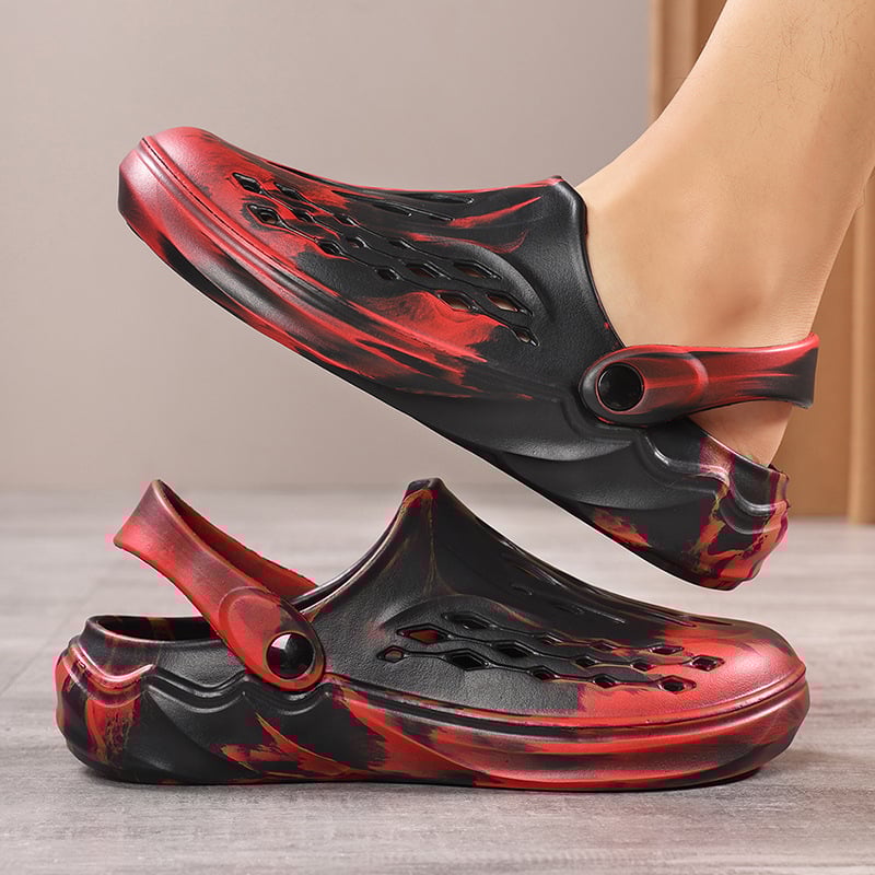 Férfi EVA Slip-On Szandál, Casual, Kamuflázs minta, kerek orr, EVA felső és talp