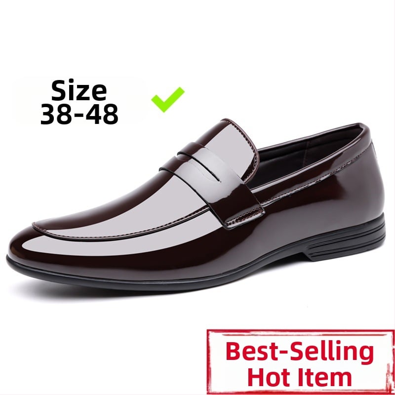 Férfi bőr slip-on cipő, tehénbőr felsőrész, alacsony profil, hegyes orr, gumírozott talp