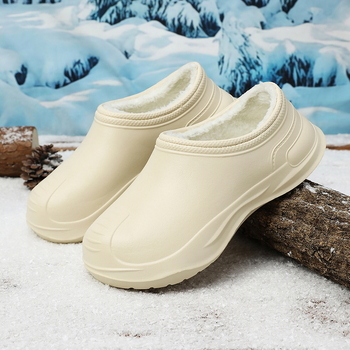 Ανδρικές χειμερινές παντόφλες EVA – ελαφριές, αντιολισθητικές, ζεστές; επάνω μέρος και σόλα EVA, παχιά σόλα, slip-on