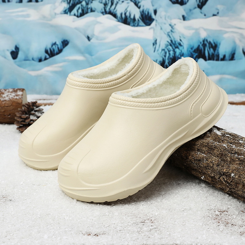 Vyriskos žieminės EVA šlepetės – lengvos, atsparios slydimui, šiltos; EVA viršus ir padas, storas padas, slip-on