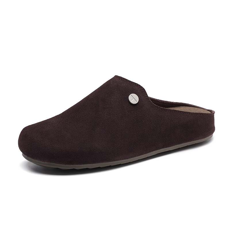 Papuci de femei Slip-On din velur, cu căptușeală din velur, model solid, talpă din plastic moale, vârf închis, confort zilnic