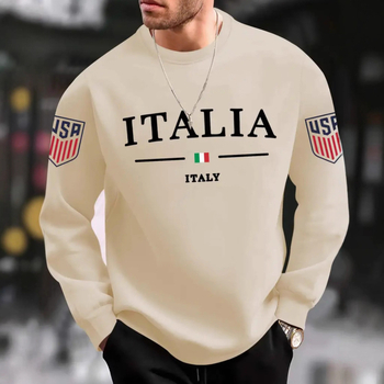 Duks s printom, opuštena kroj, okrugli izrez, dugi rukav, poliester 96%+