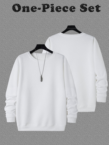 Φούτερ με στρογγυλή λαιμόκοψη, μακριά μανίκια με μανσέτες, πολυεστέρας 97% + 3% σπάντεξ, ραφή με μηχανή, χειμερινή ενδυμασία, αθλητικά-καθημερινό στυλ