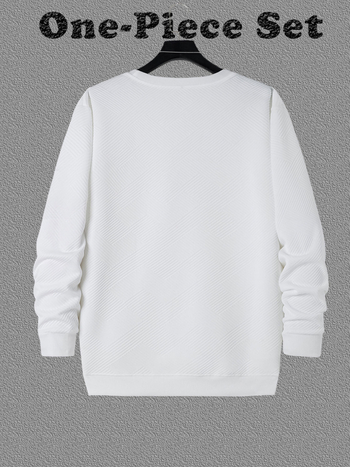 Φούτερ με στρογγυλή λαιμόκοψη, μακριά μανίκια με μανσέτες, πολυεστέρας 97% + 3% σπάντεξ, ραφή με μηχανή, χειμερινή ενδυμασία, αθλητικά-καθημερινό στυλ