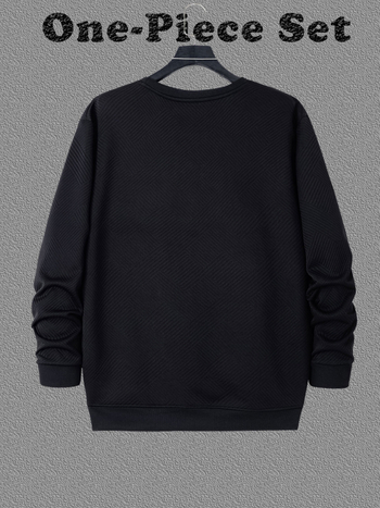 Φούτερ με στρογγυλή λαιμόκοψη, μακριά μανίκια με μανσέτες, πολυεστέρας 97% + 3% σπάντεξ, ραφή με μηχανή, χειμερινή ενδυμασία, αθλητικά-καθημερινό στυλ