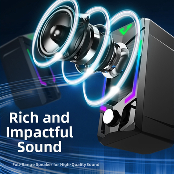 SADA V-150 Ηχείο Υπολογιστή με Διπλούς Οδηγούς, είσοδος 3,5 mm, Bluetooth 5.0, 30 Hz–15 kHz, SNR ≥ 60 dB