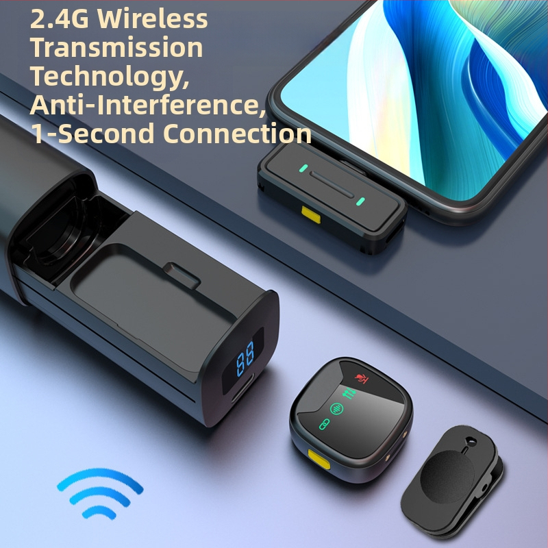 H26 Лапел микрофон за лайв стрийминг, омнидирекционален, 20Hz-20kHz, SNR ≥60dB, вградена батерия, Bluetooth 5.3, време за работа 3–6 ч