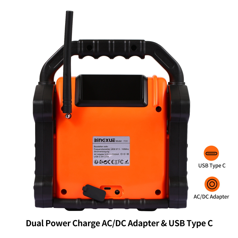 Vodootporan Bluetooth zvučnik s radiom i LED svjetlom, IPX6, Bluetooth 5.1, ugrađena baterija 2000-4000 mAh, frekvencijski raspon 40 Hz-20 kHz, domet >10 m