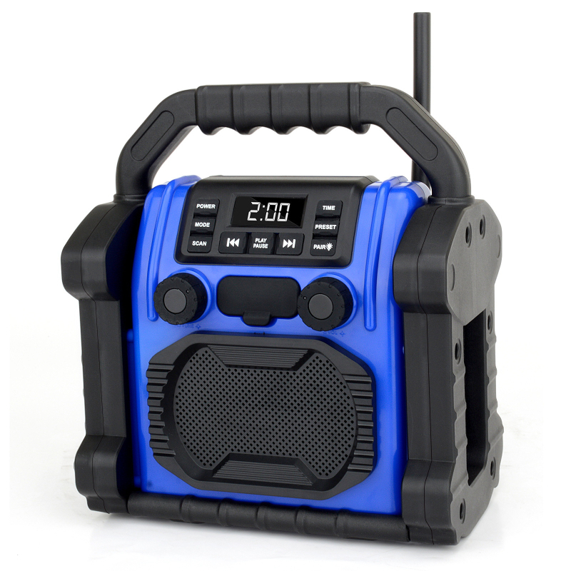 Vodootporan Bluetooth zvučnik s radiom i LED svjetlom, IPX6, Bluetooth 5.1, ugrađena baterija 2000-4000 mAh, frekvencijski raspon 40 Hz-20 kHz, domet >10 m