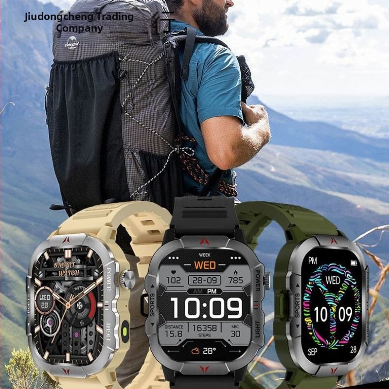 Sporta viedpulkstenis skrējējiem ar soļu skaitīšanu, sirdsdarbības uzraudzību, SpO2 un asinsspiedienu, alumīnija korpuss