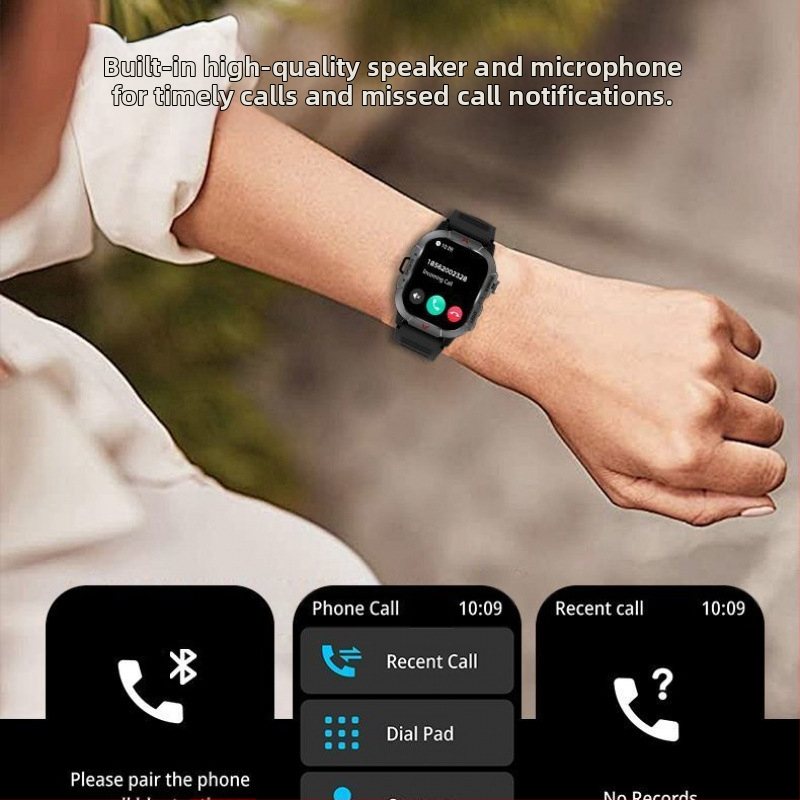 Sporta viedpulkstenis skrējējiem ar soļu skaitīšanu, sirdsdarbības uzraudzību, SpO2 un asinsspiedienu, alumīnija korpuss