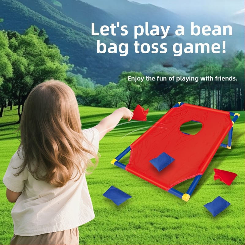 Комплект за хвърляне на пясъчни торбички с вътрешна стойка (пластмасов, за деца 0–3 г.)